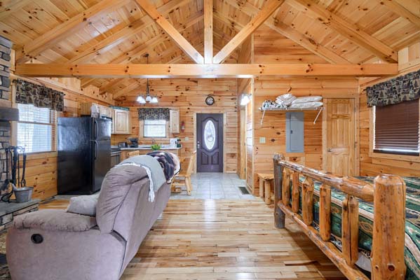 Full view of the living and sleeping areas