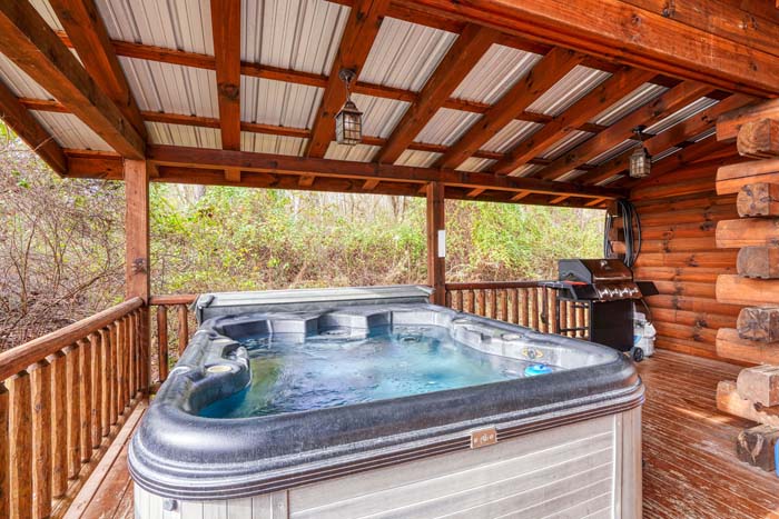 Hot tub on the deck