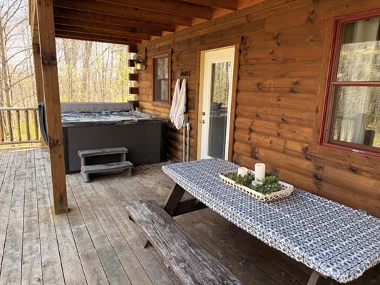 Lonestar Cabin in Hocking Hills, photo 4 of the cabin, decks and interior