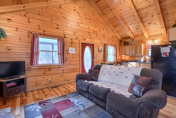 Living room with futon and recliner
